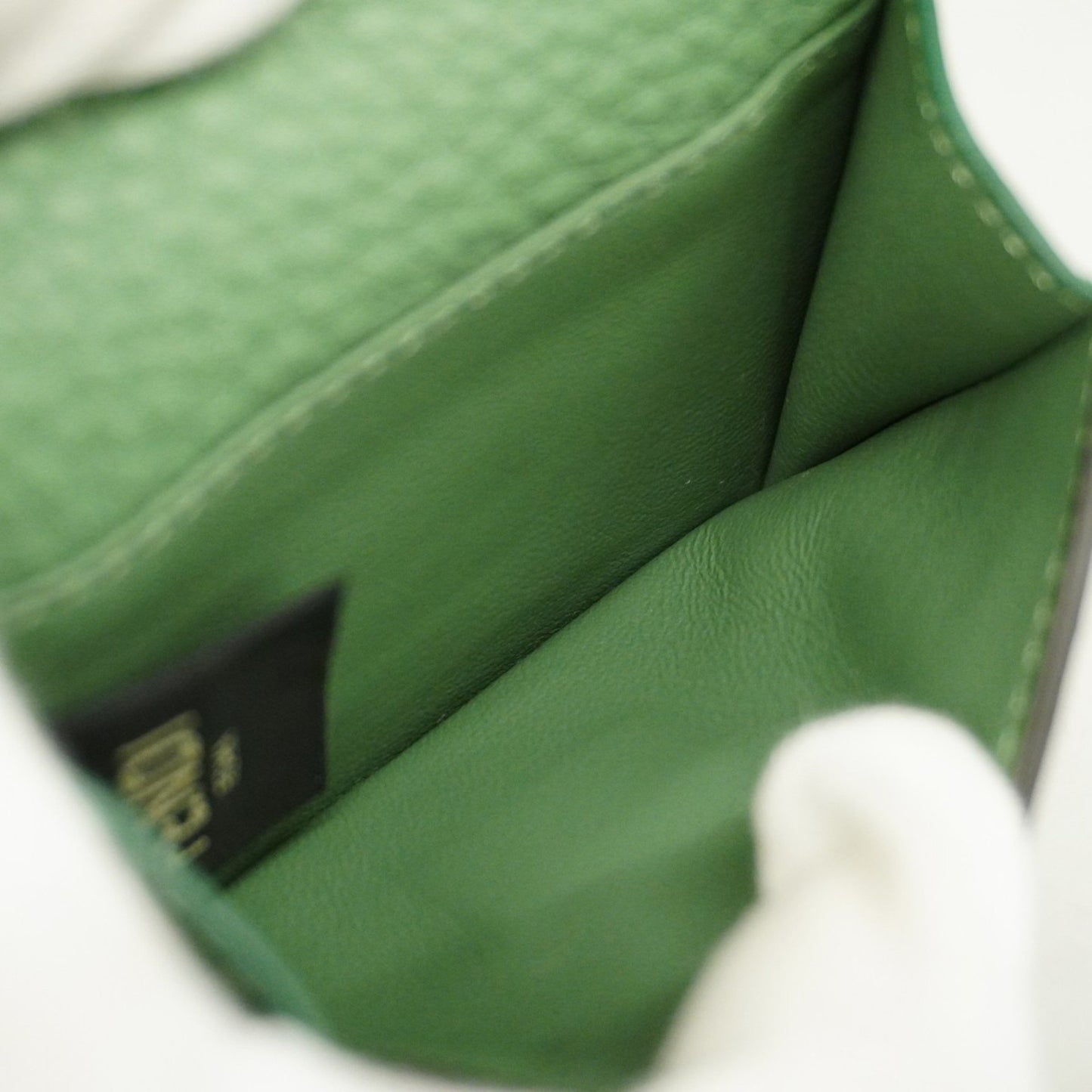 Fendi Green Leather Wallet Accessories