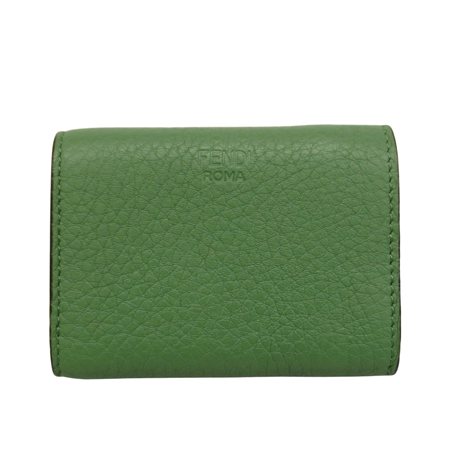 Fendi Green Leather Wallet Accessories