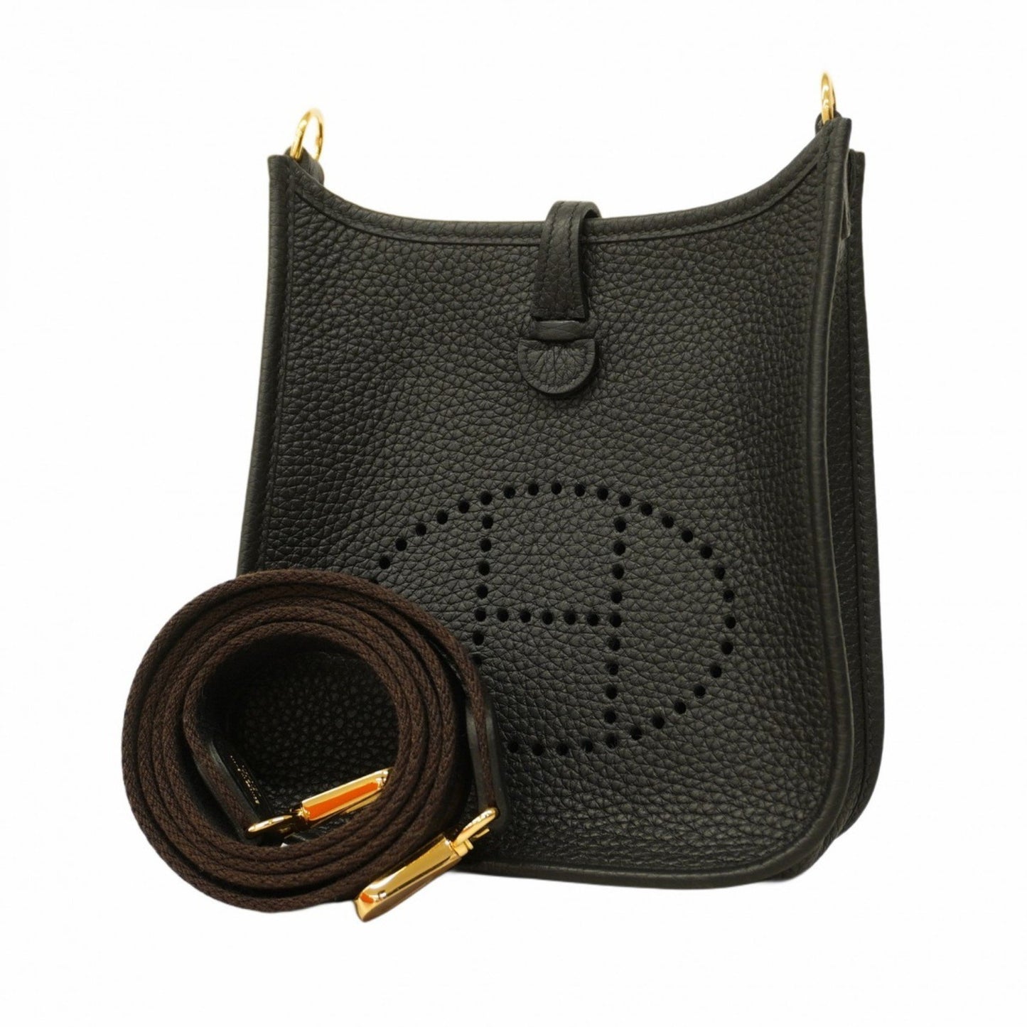 Hermès Evelyne TPM Black Leather Shoulder Bag