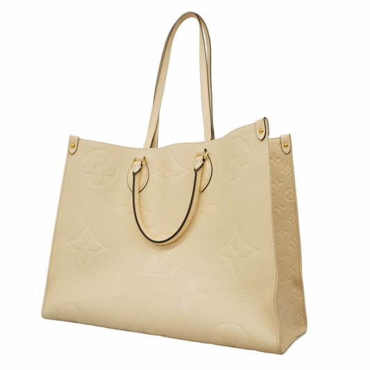 Louis Vuitton Onthego GM Ecru Leather Tote Bag