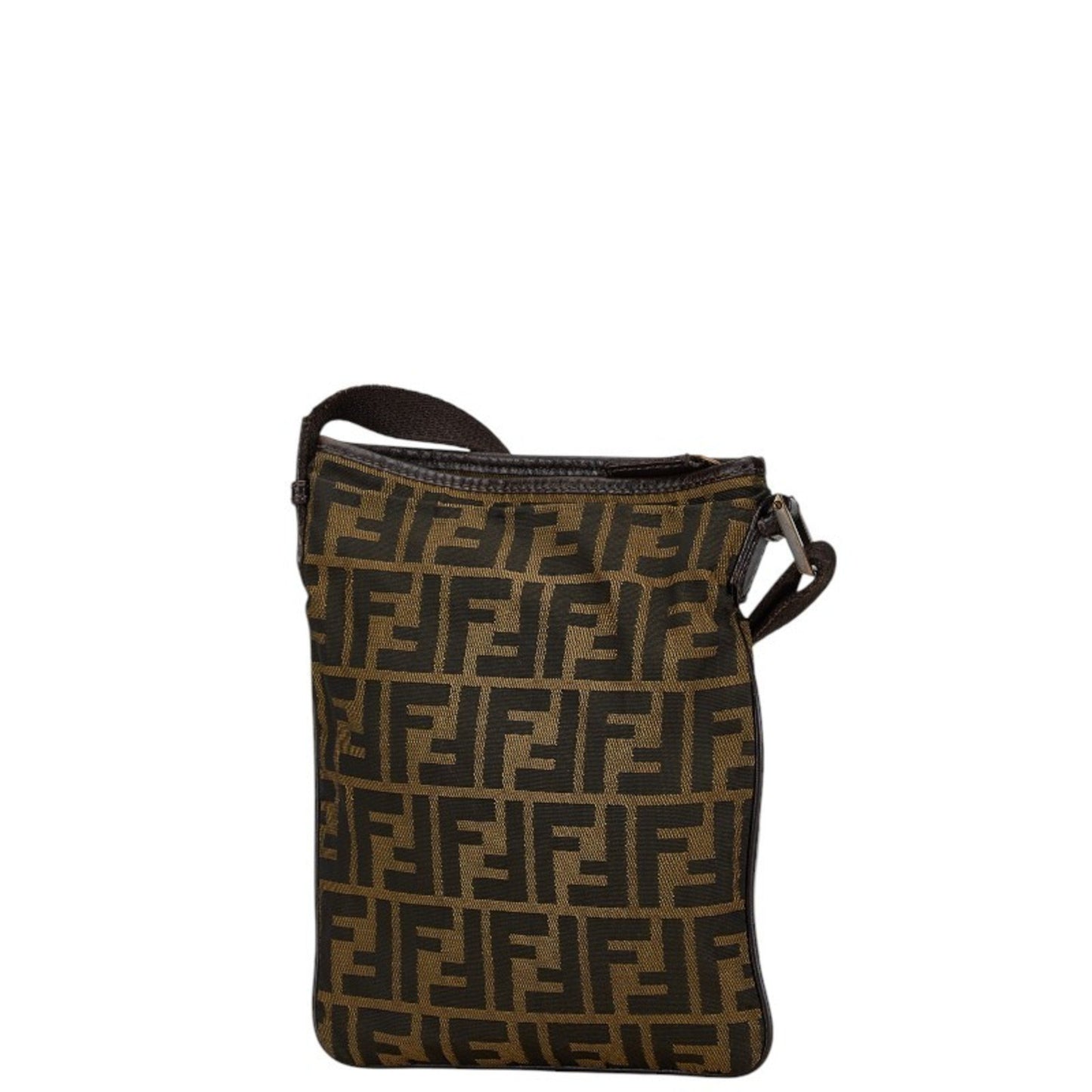 Fendi FF Brown Canvas Shoulder Bag