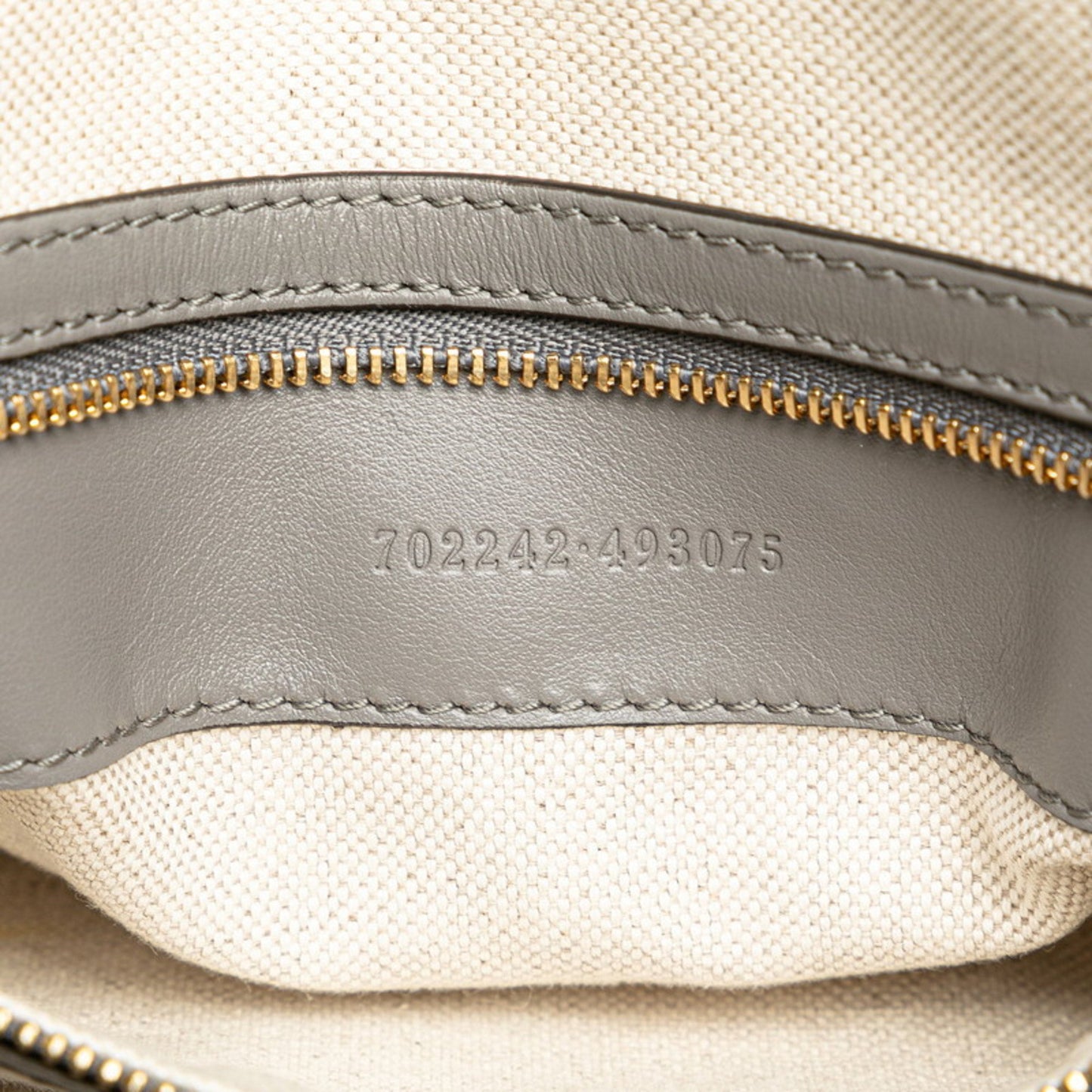 Gucci Boston Grey Leather Hand Bag