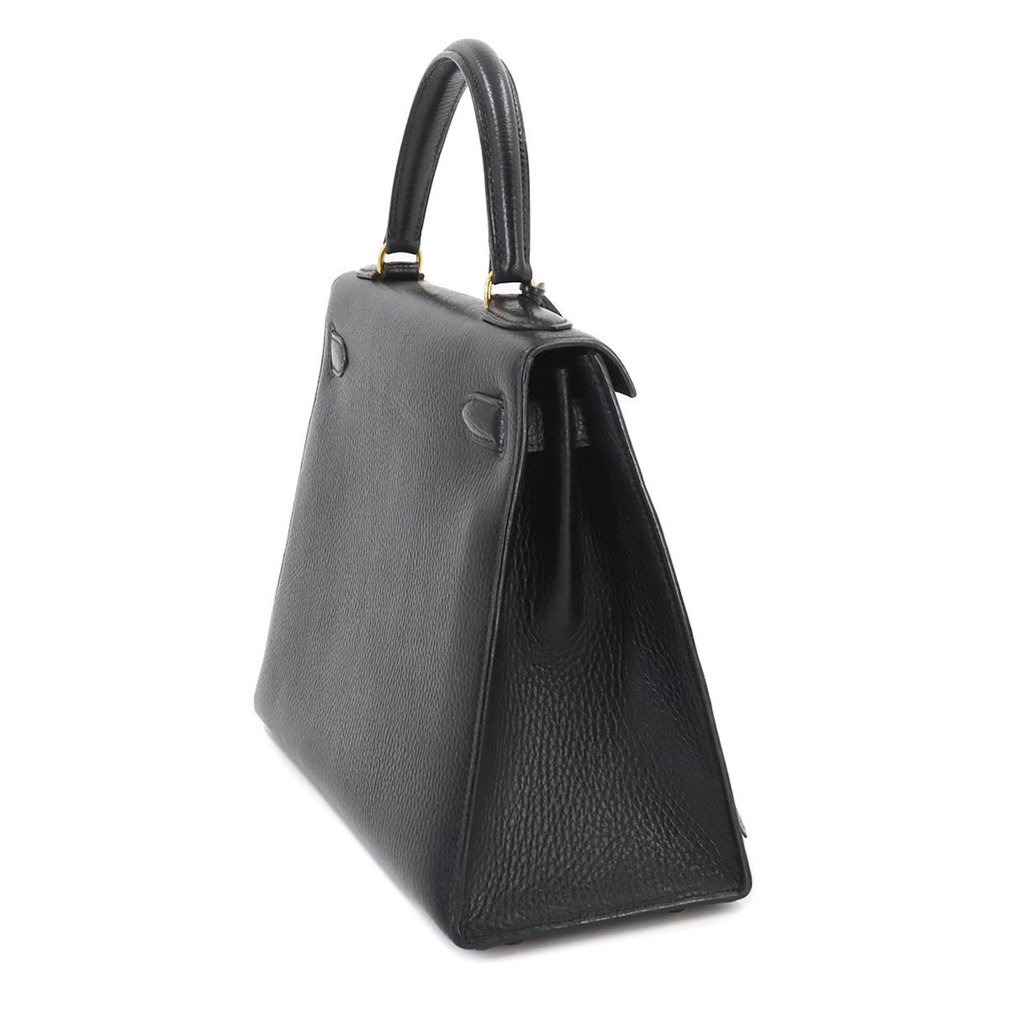 Hermès Kelly 28 Black Leather Hand Bag