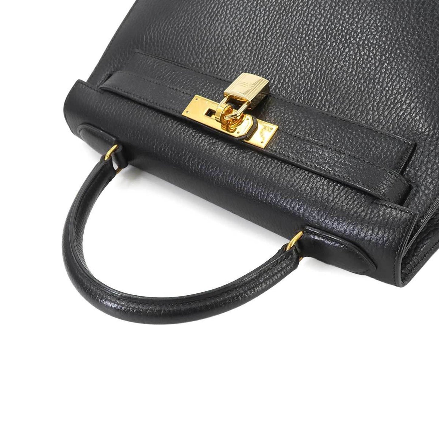 Hermès Kelly 28 Black Leather Hand Bag