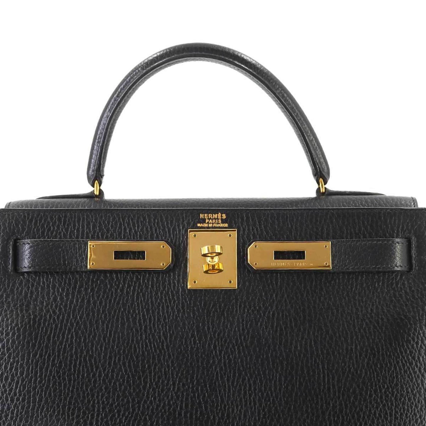 Hermès Kelly 28 Black Leather Hand Bag