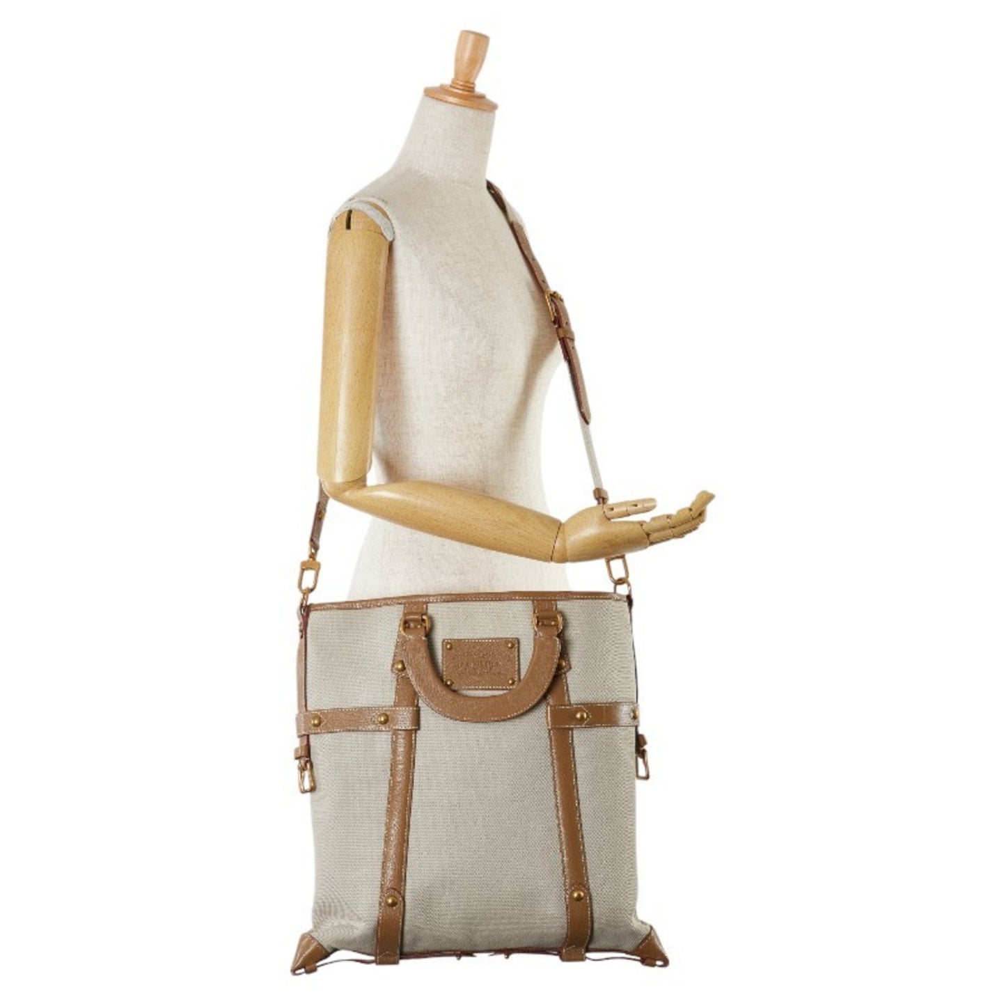 Louis Vuitton Antigua Beige Canvas Shoulder Bag