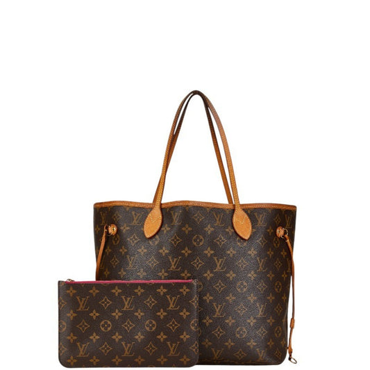 Louis Vuitton Neverfull MM Brown Canvas Tote Bag