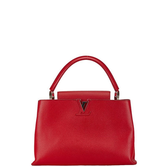 Louis Vuitton Capucines Red Leather Hand Bag