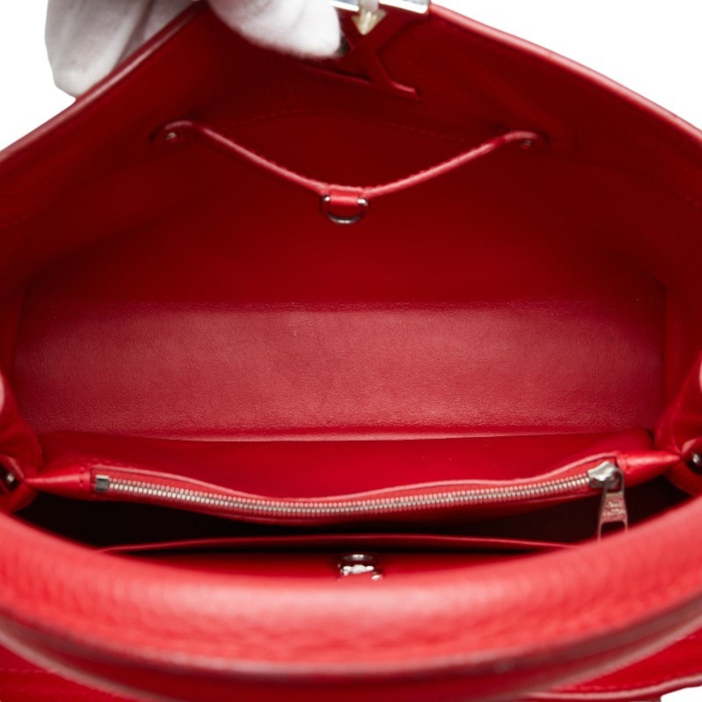 Louis Vuitton Capucines Red Leather Hand Bag