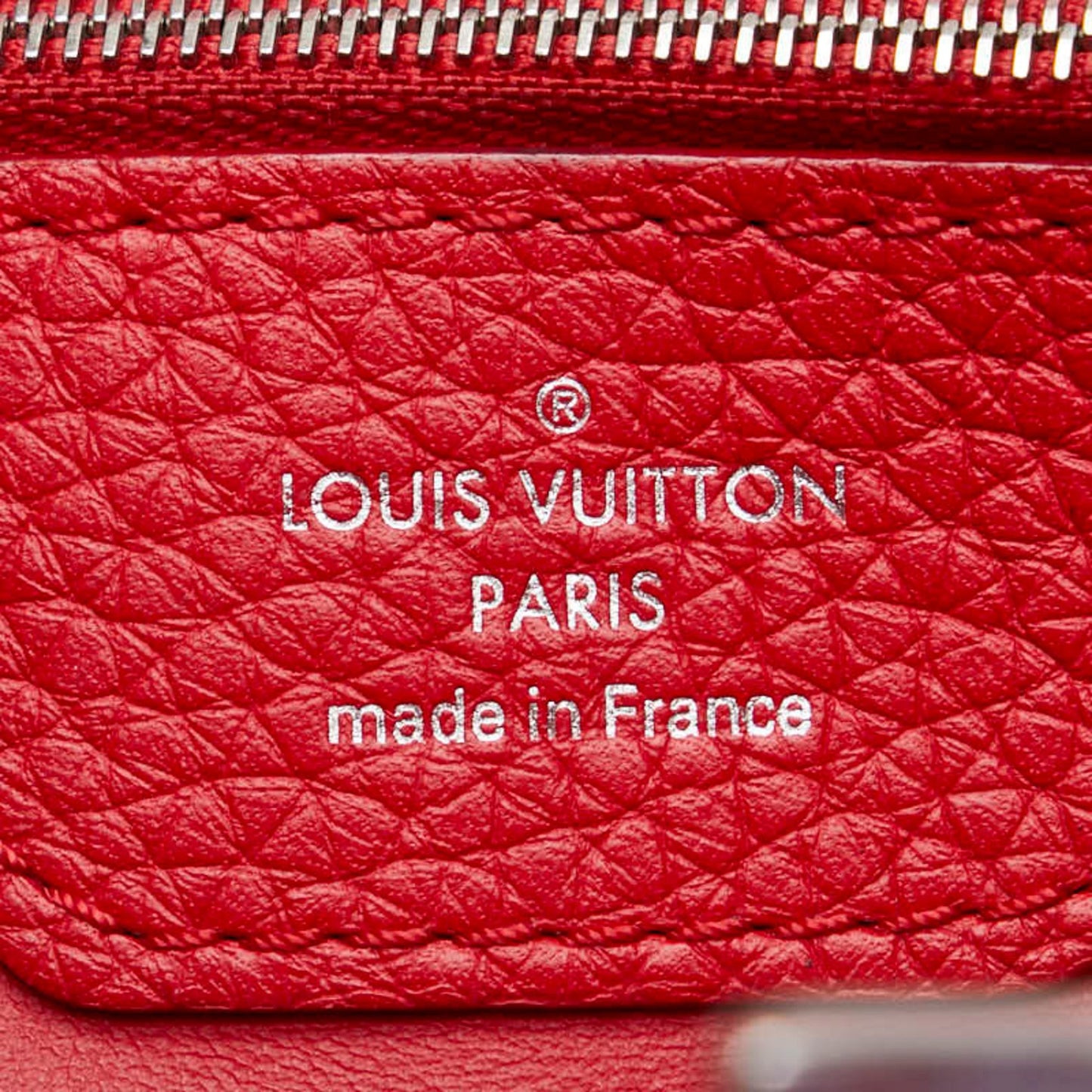 Louis Vuitton Capucines Red Leather Hand Bag