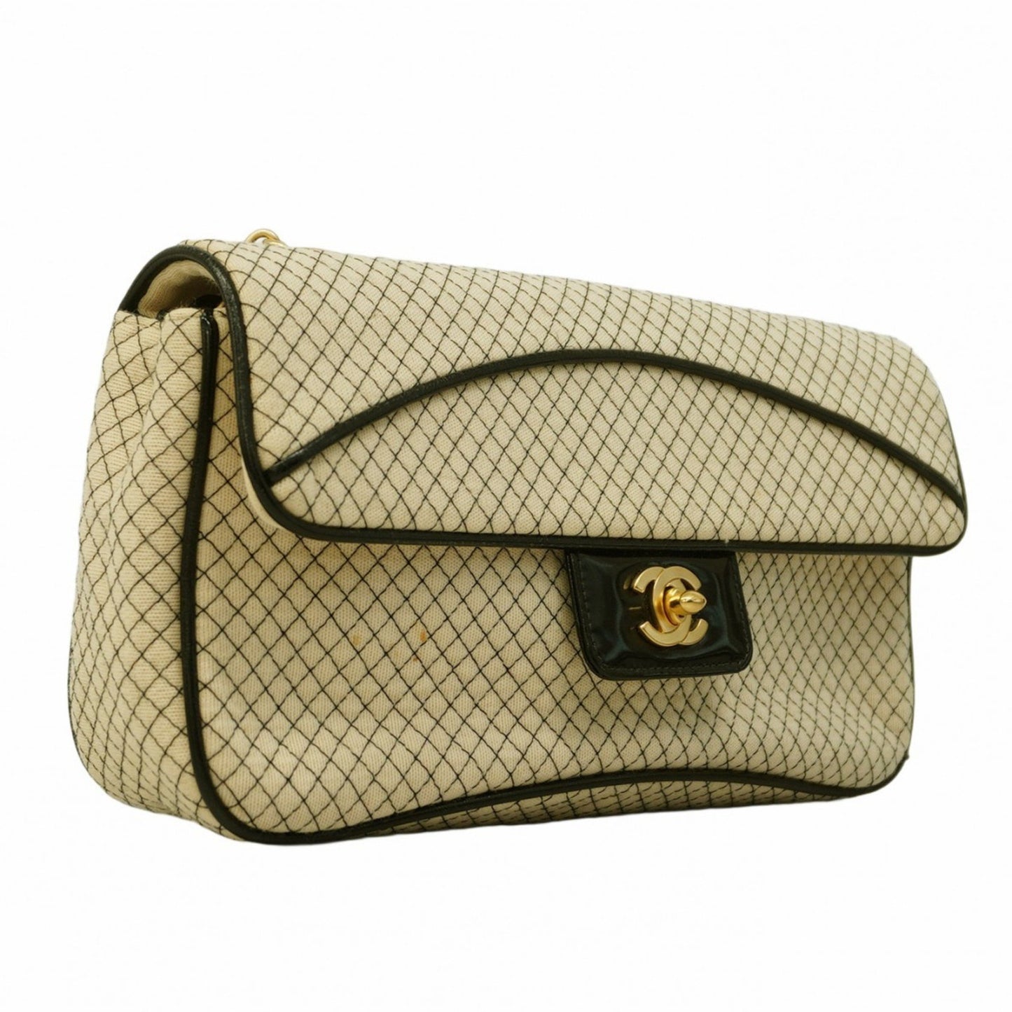 Chanel Flap bag Beige Cloth Shoulder Bag