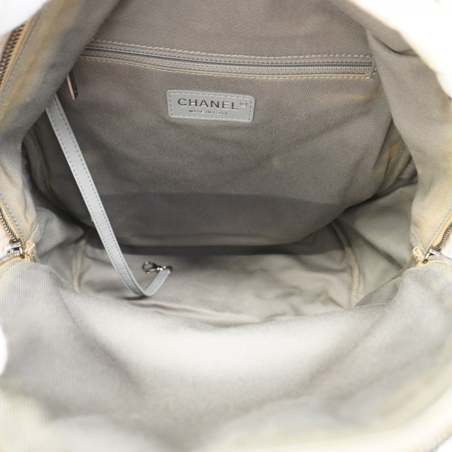 Chanel Cambon Beige Canvas Backpack Bag