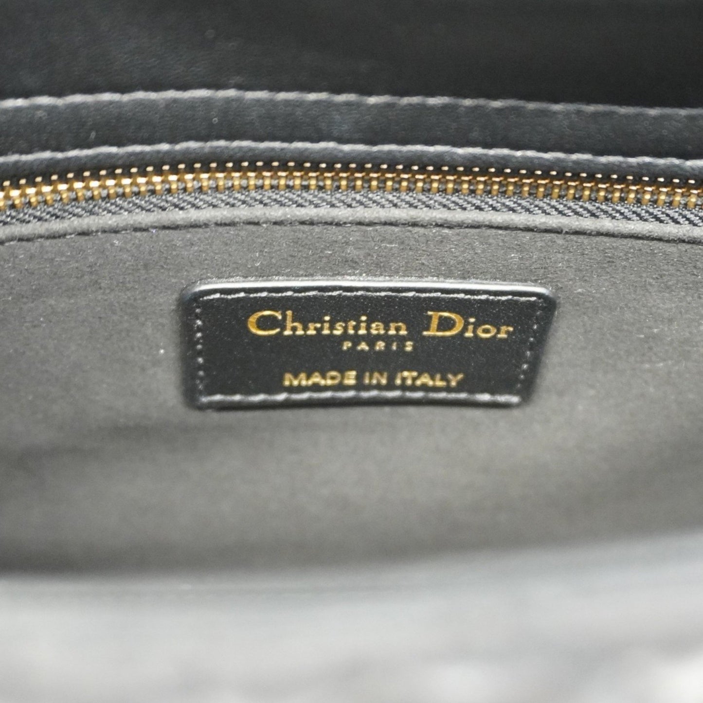 Dior Lady Dior Black Leather Hand Bag