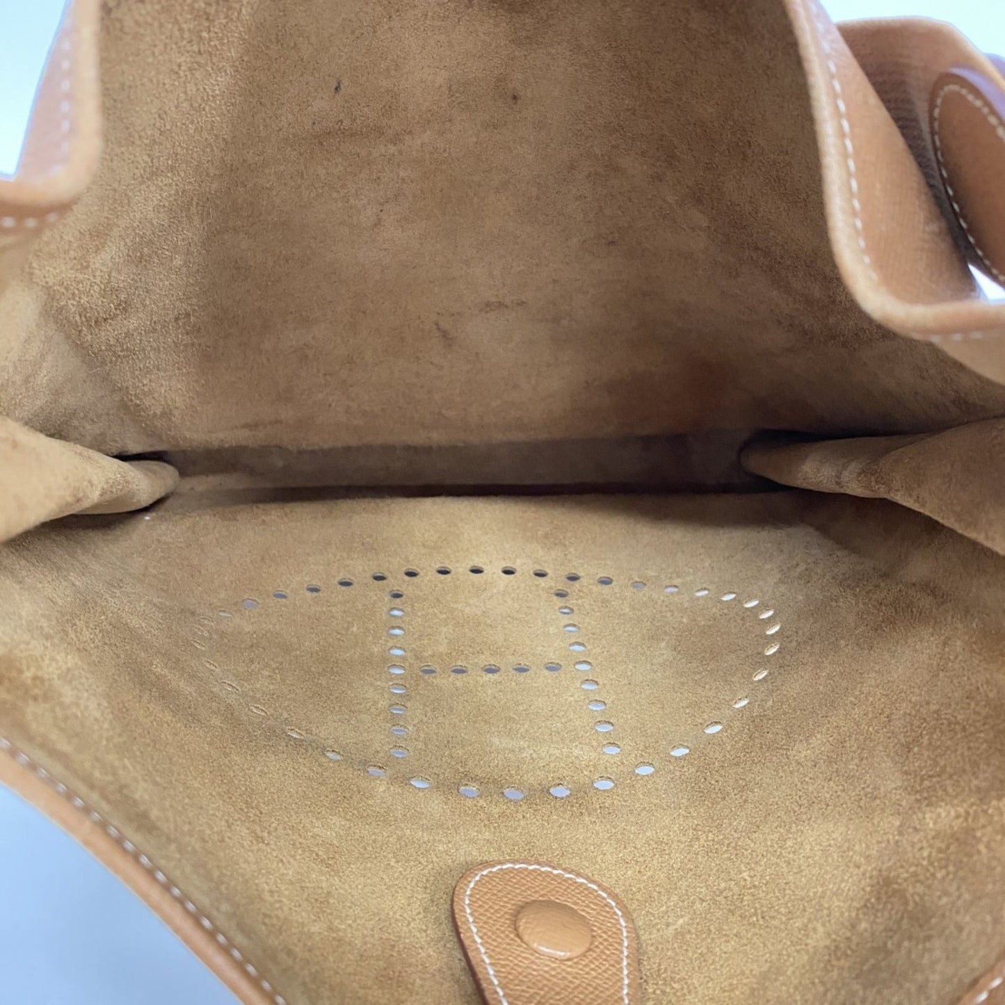 Hermès Gold Leather Shopper Bag