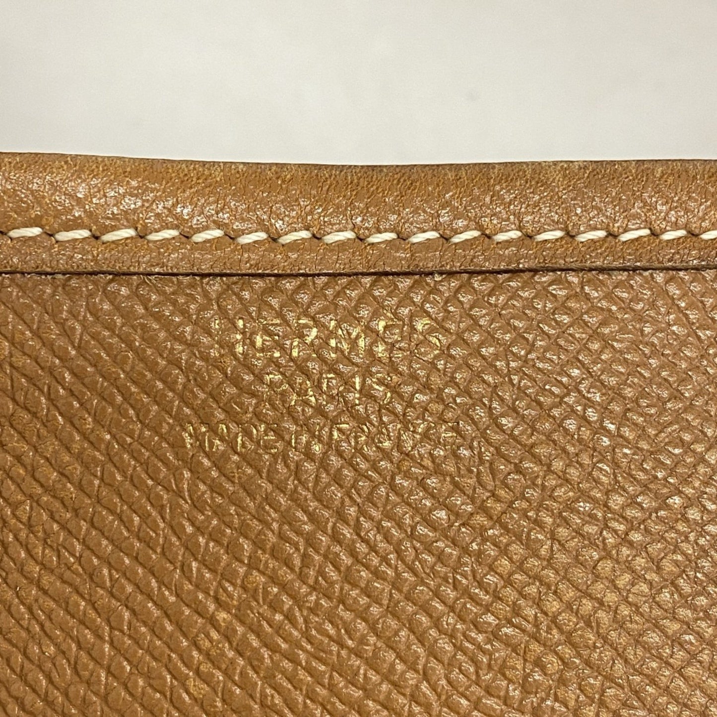 Hermès Gold Leather Shopper Bag