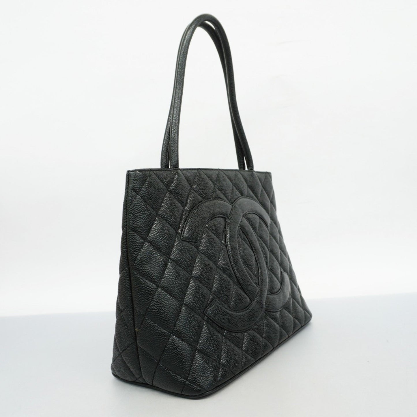 Chanel Black Leather Tote Bag