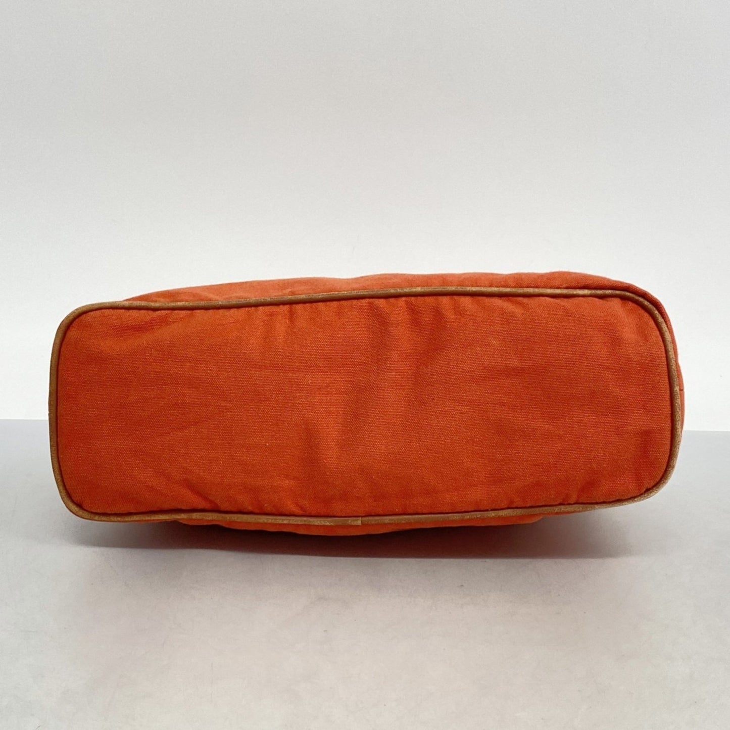 Hermès Orange Canvas Clutch Bag