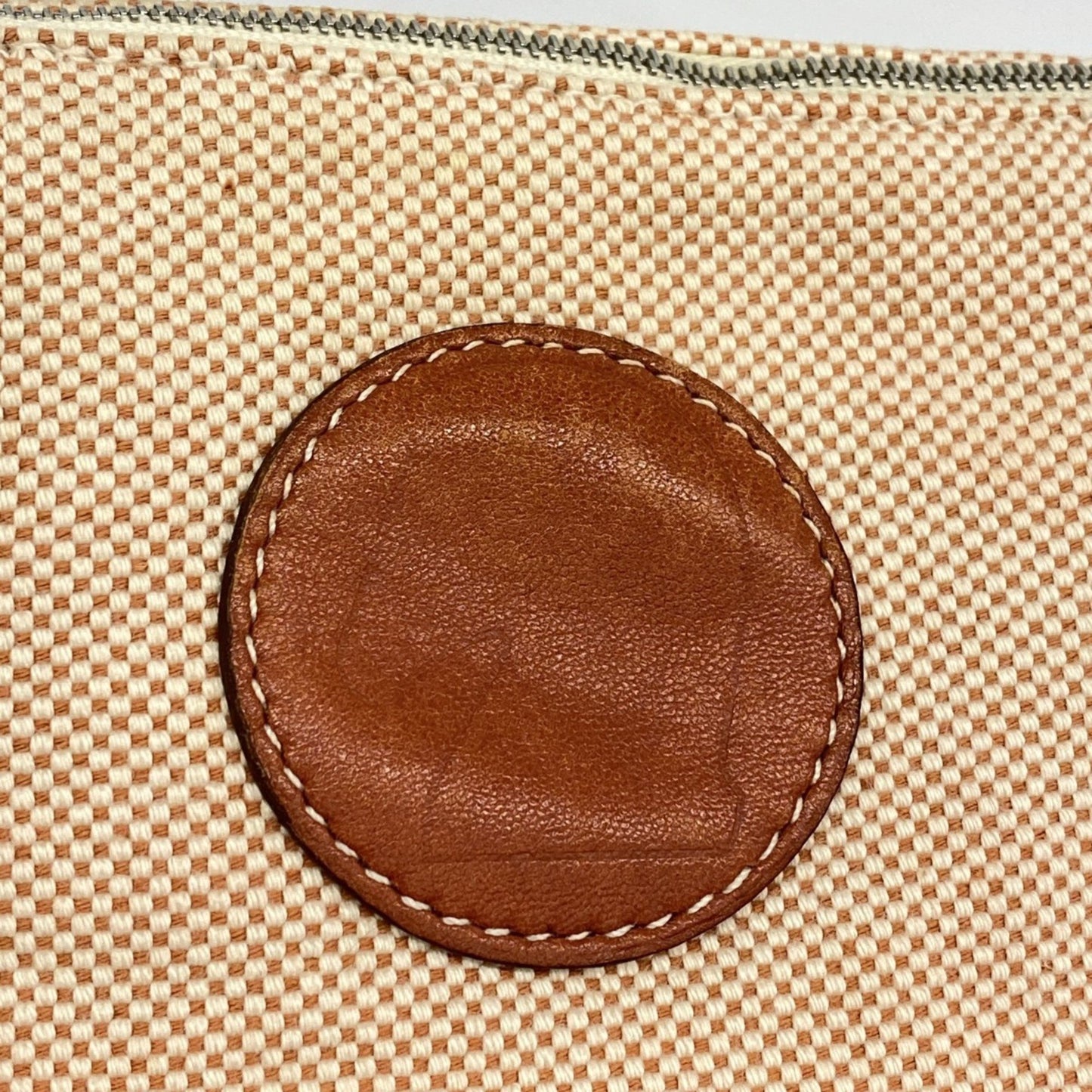 Hermès Orange Canvas Clutch Bag