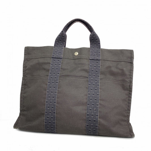 Hermès Herline Grey Canvas Tote Bag