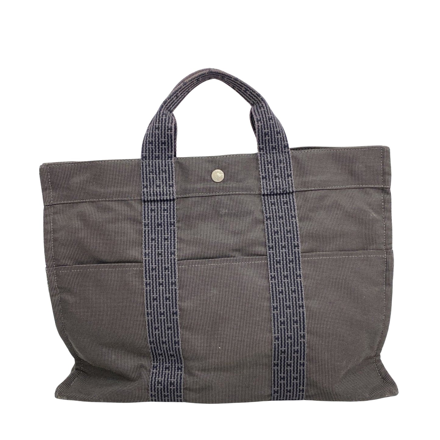 Hermès Herline Grey Canvas Tote Bag