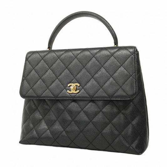 Chanel Coco Handle Black Leather Hand Bag