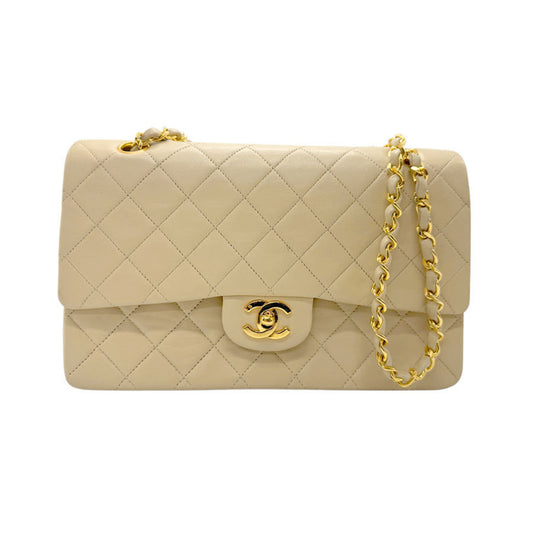 Chanel Timeless Beige Leather Shoulder Bag