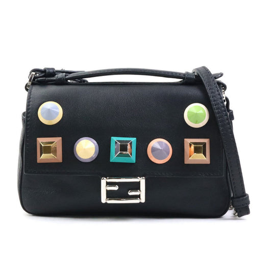 Fendi Baguette Black Leather Shoulder Bag