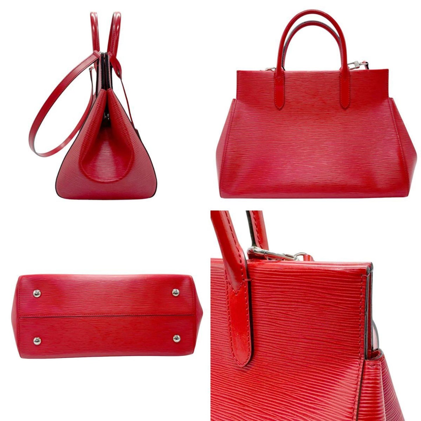 Louis Vuitton Marly Red Leather Hand Bag