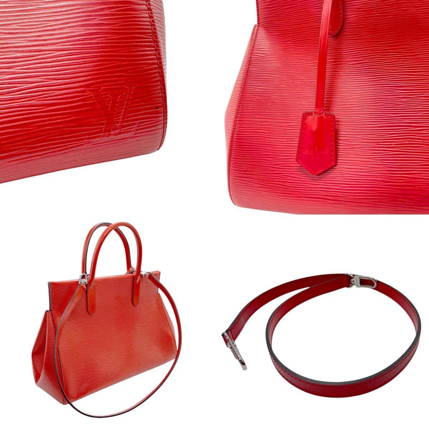 Louis Vuitton Marly Red Leather Hand Bag