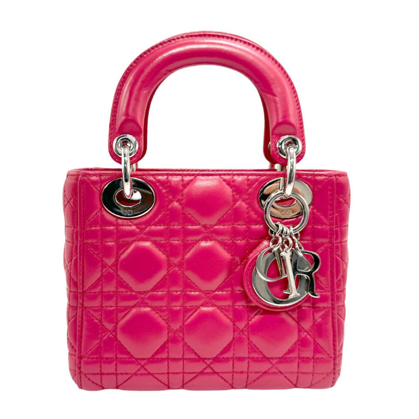 Dior Lady Dior Pink Leather Shoulder Bag