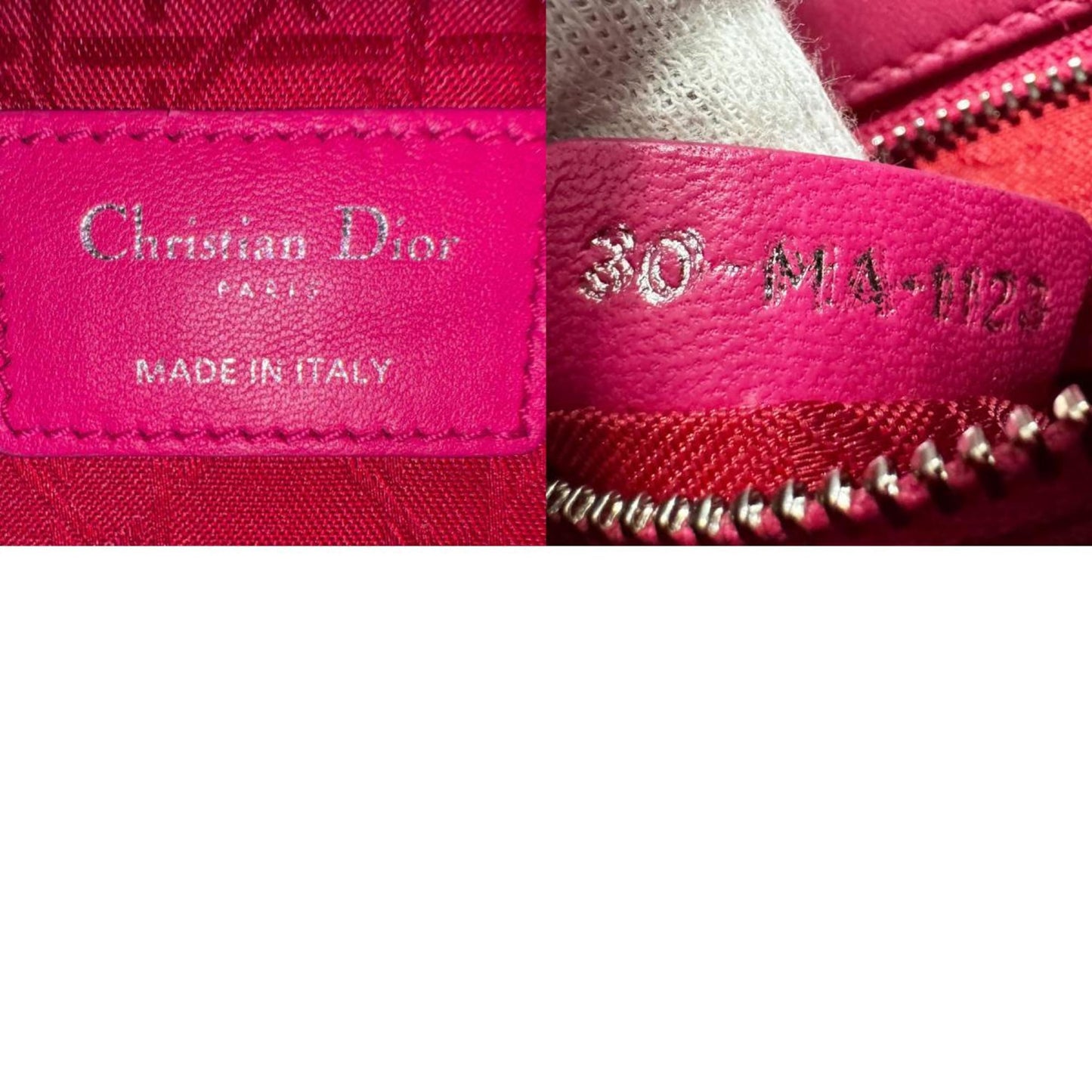 Dior Lady Dior Pink Leather Shoulder Bag