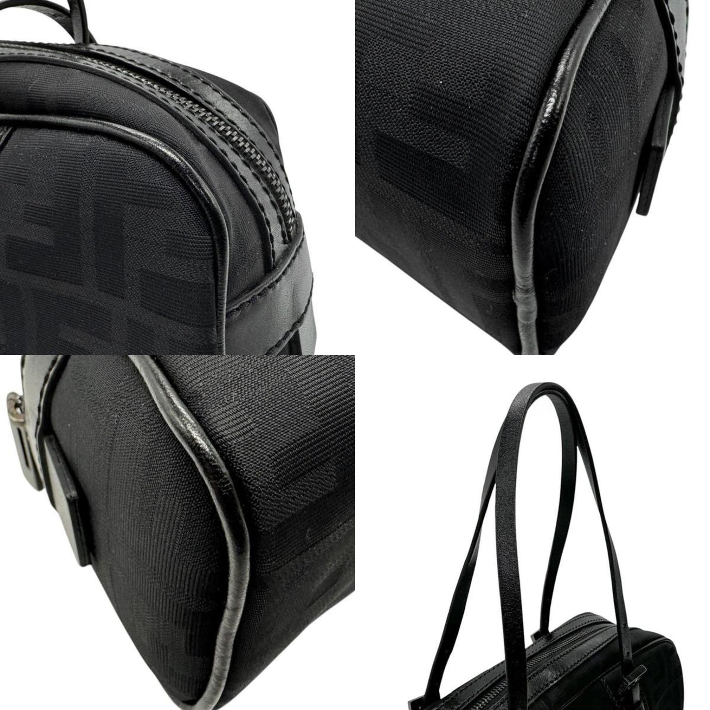 Fendi Zucca Black Canvas Hand Bag