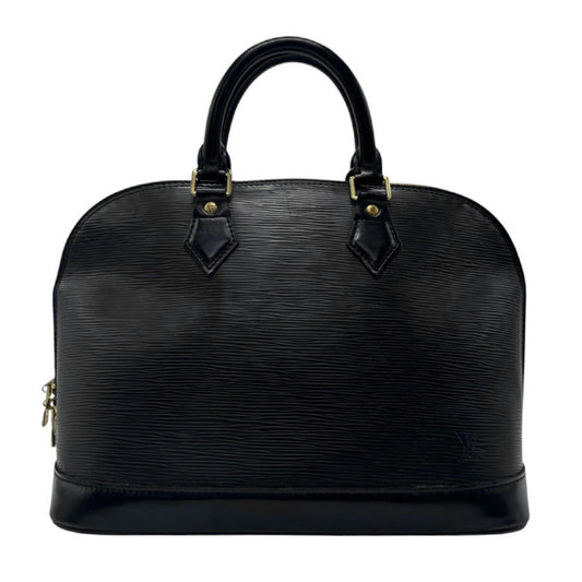 Louis Vuitton Alma Black Leather Hand Bag