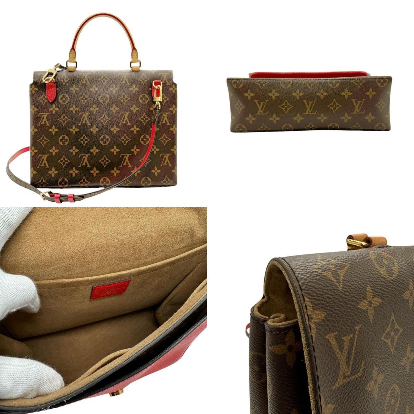 Louis Vuitton Marignan Brown Canvas Hand Bag