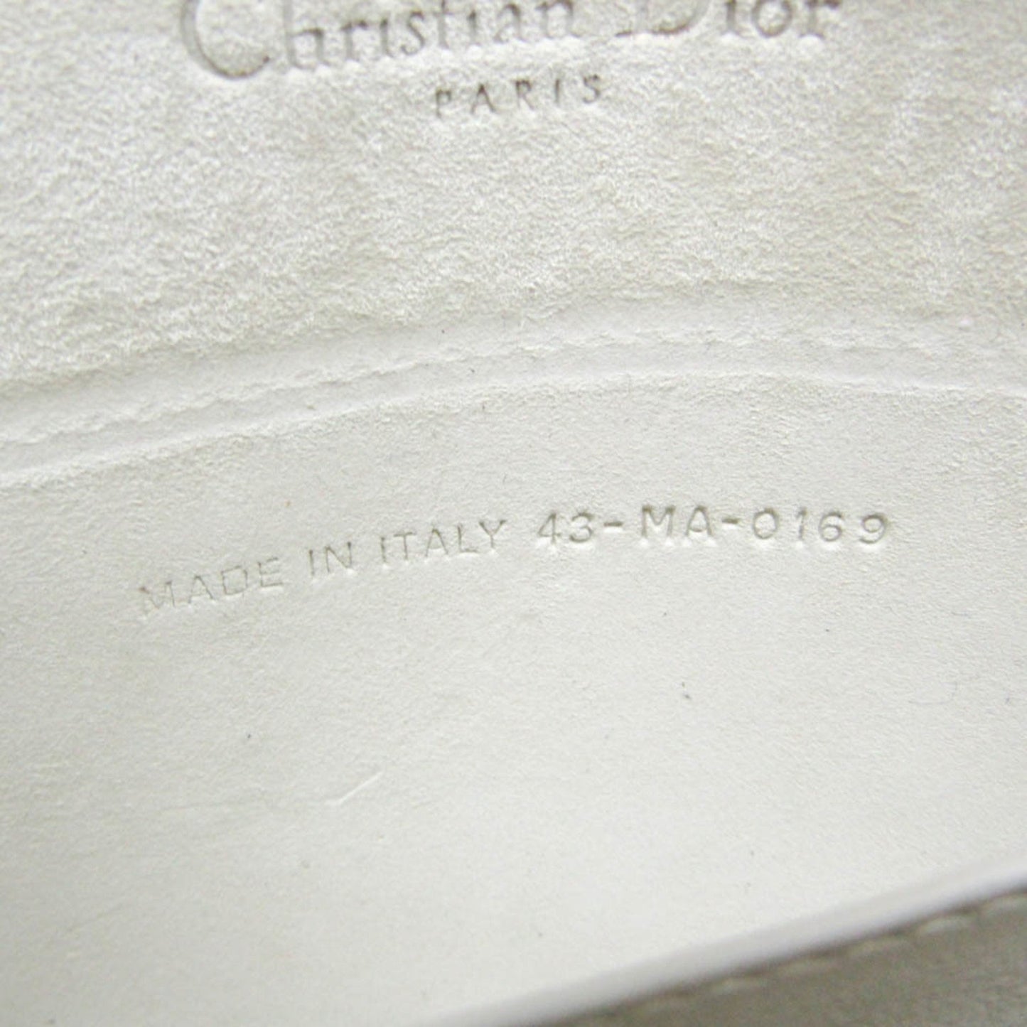 Dior Cannage/Lady White Leather Clutch Bag