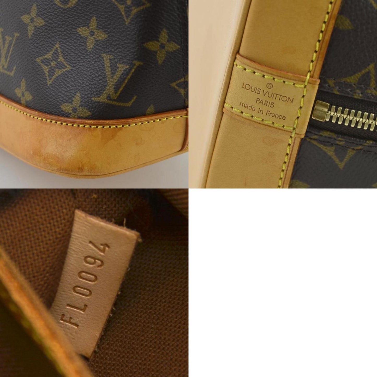 Louis Vuitton Alma Brown Canvas Hand Bag