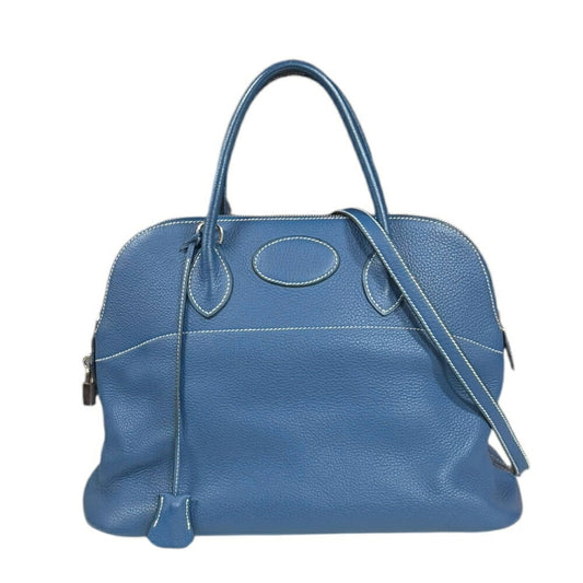 Hermès Bolide Blue Leather Shoulder Bag