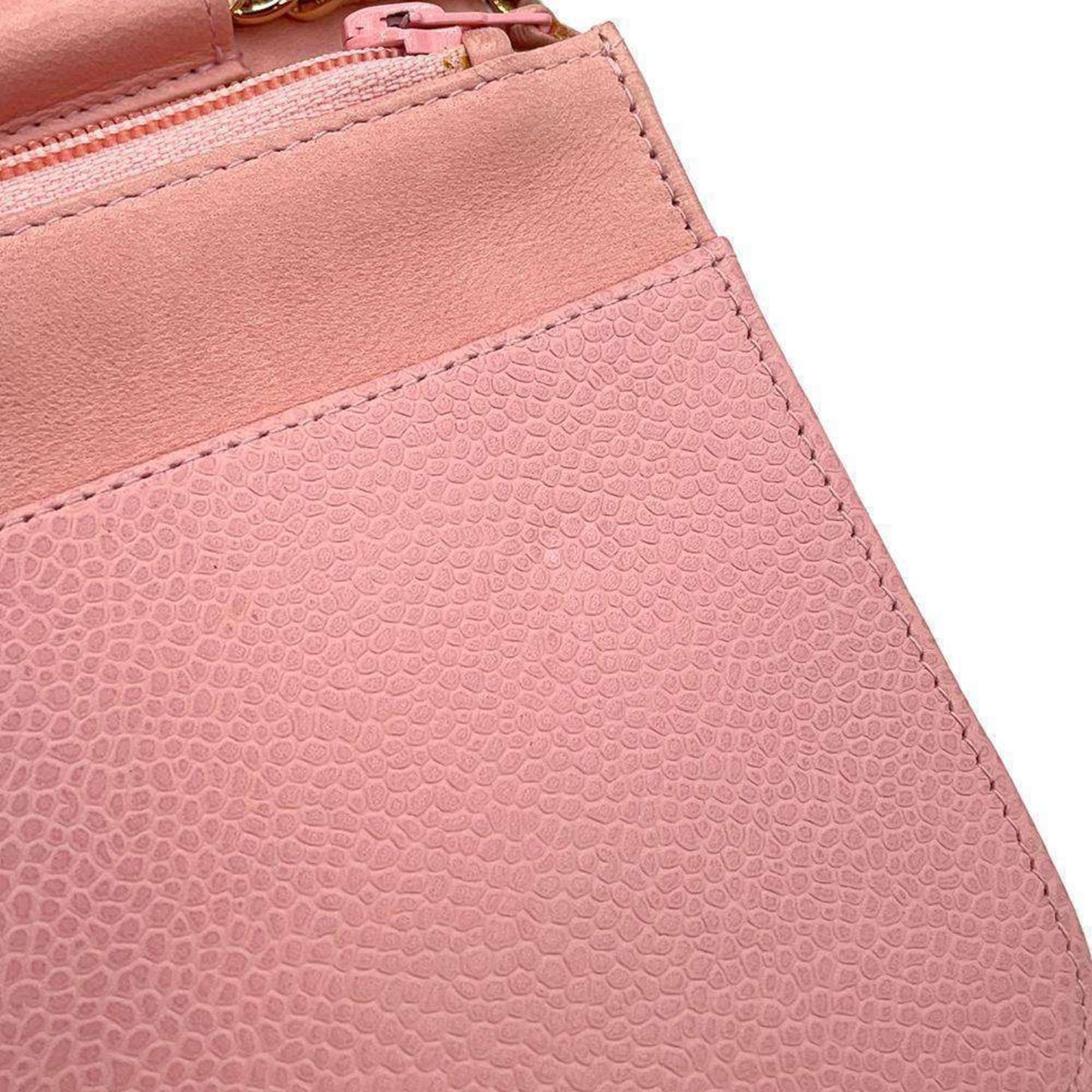 Chanel Wallet On Chain Pink Leather Shoulder Bag