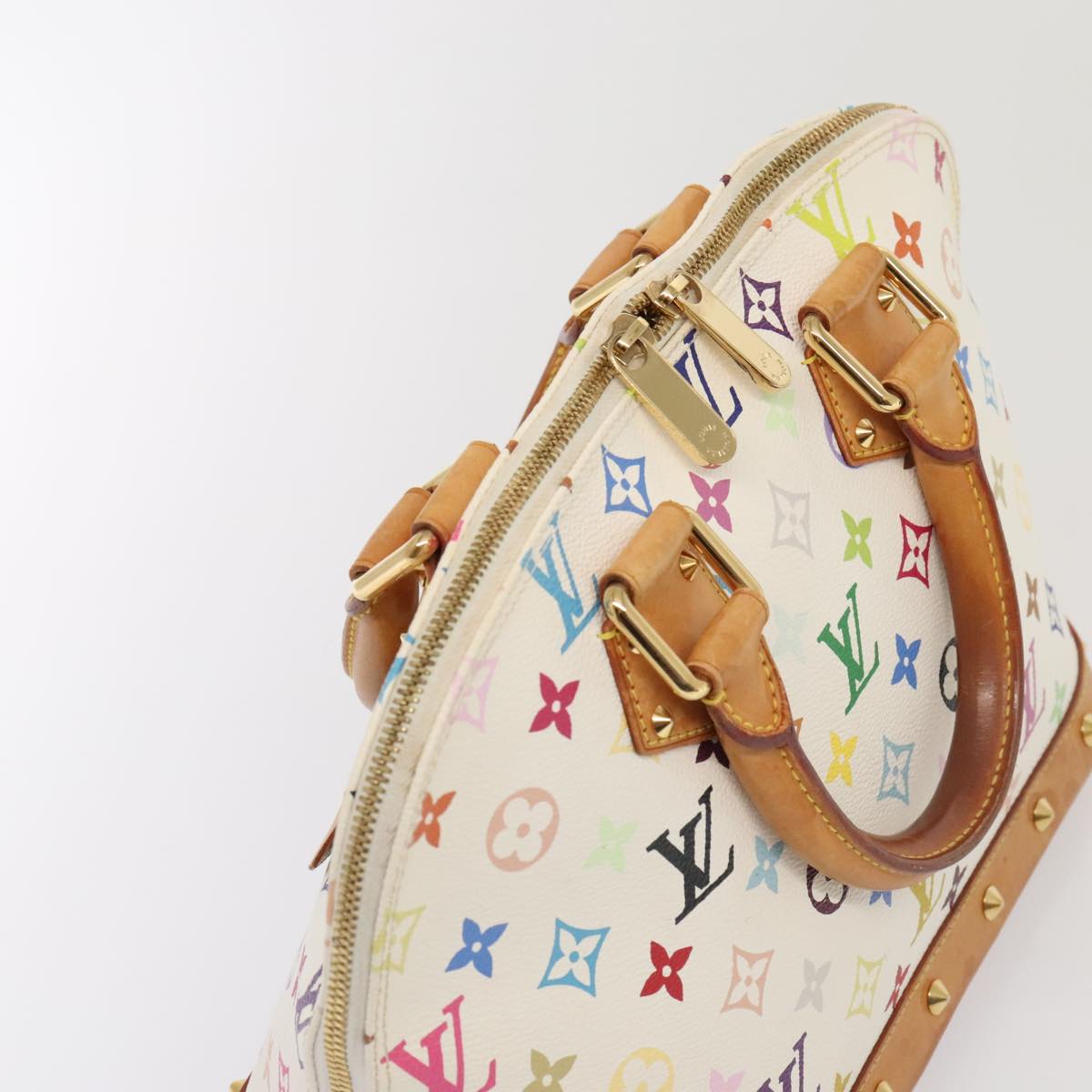 Louis Vuitton Alma White Canvas Hand Bag