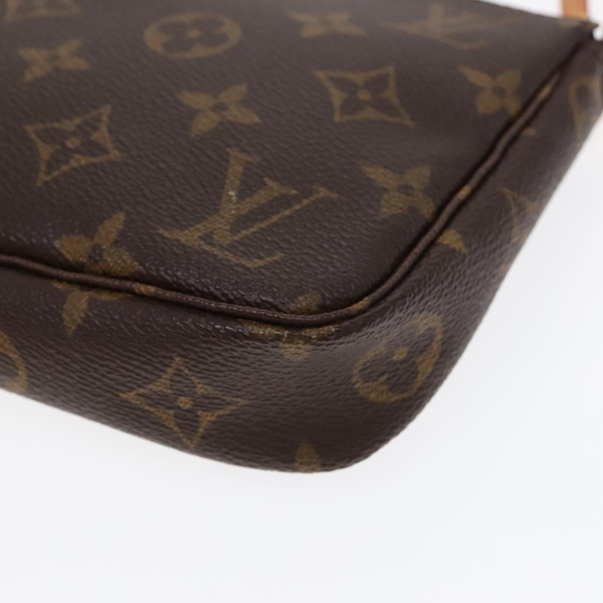 Louis Vuitton Pochette Accessoire Brown Canvas Clutch Bag