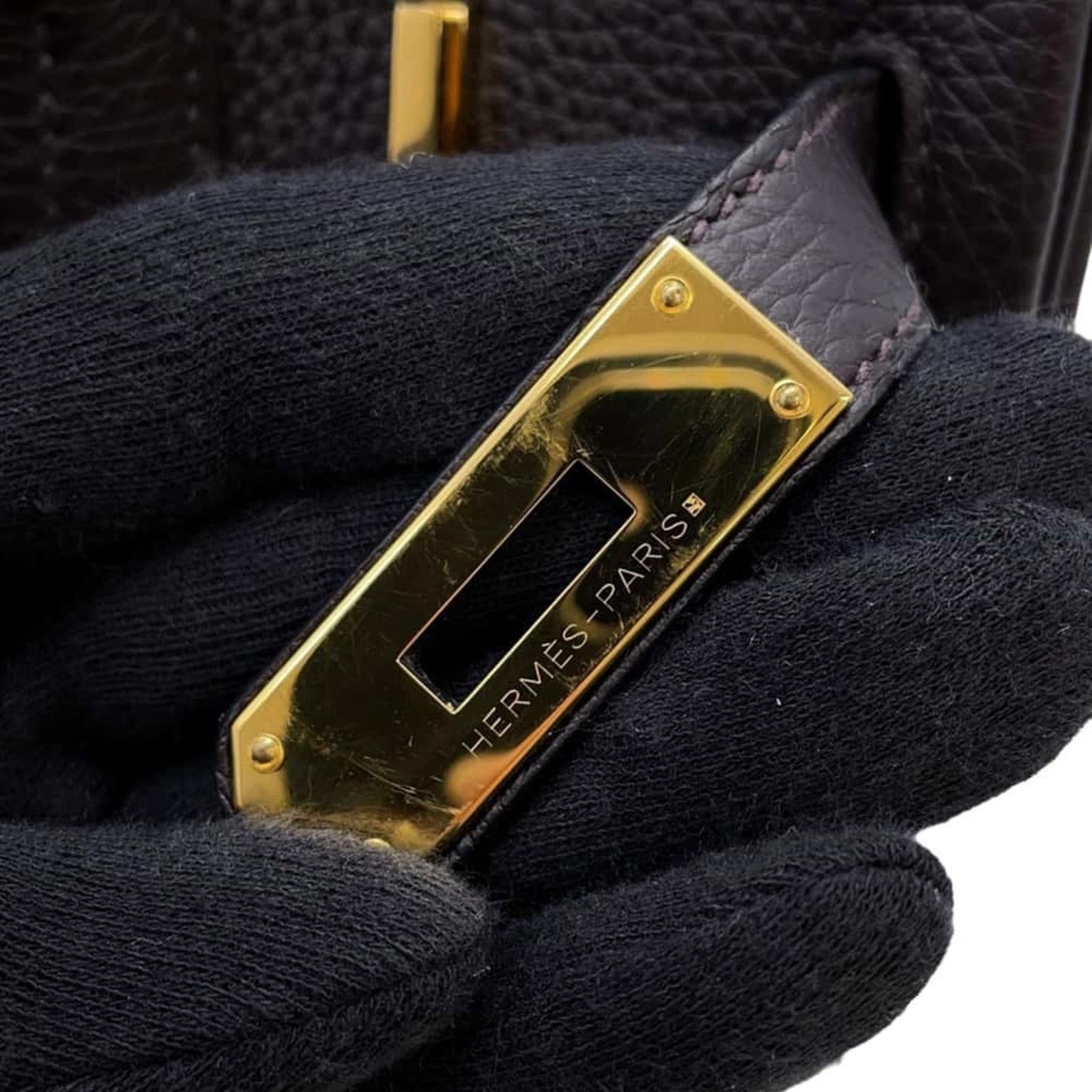 Hermès Gold Leather Hand Bag