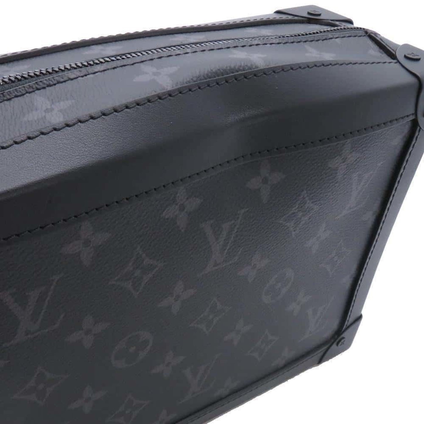 Louis Vuitton Soft Trunk Black Canvas Shoulder Bag