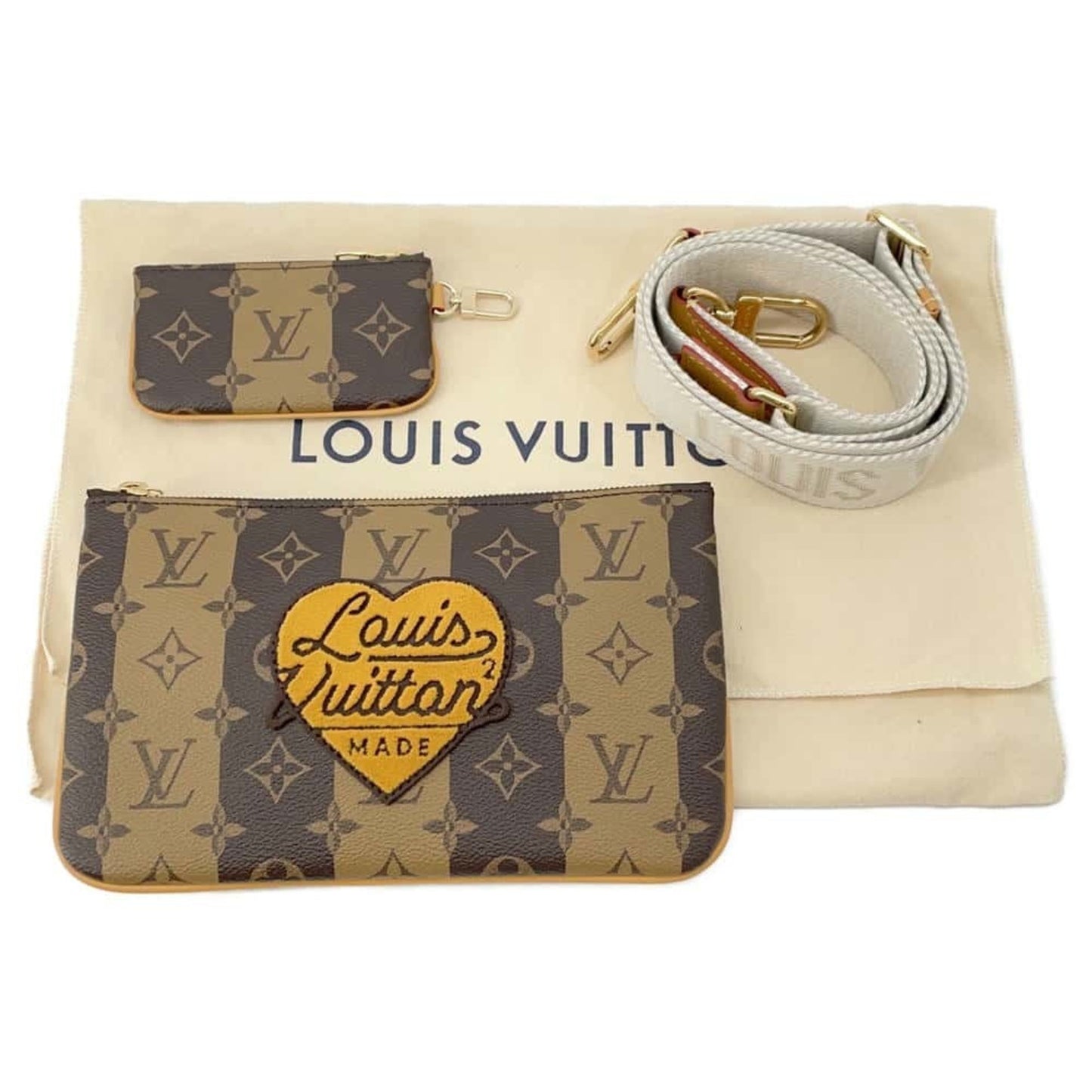 Louis Vuitton Trio Brown Canvas Shoulder Bag