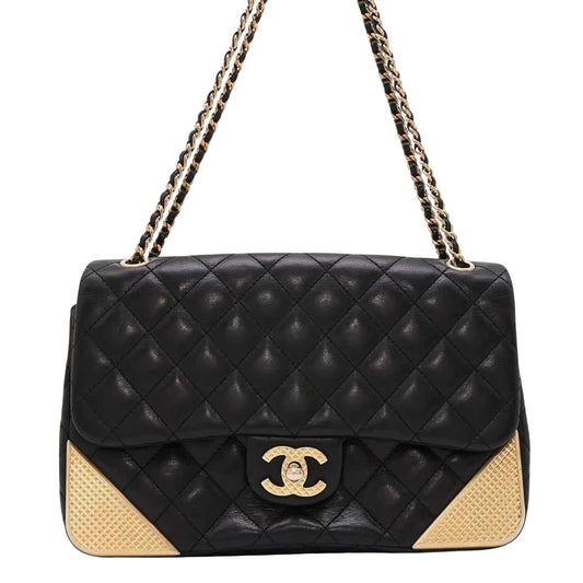 Chanel Timeless Black Leather Shoulder Bag