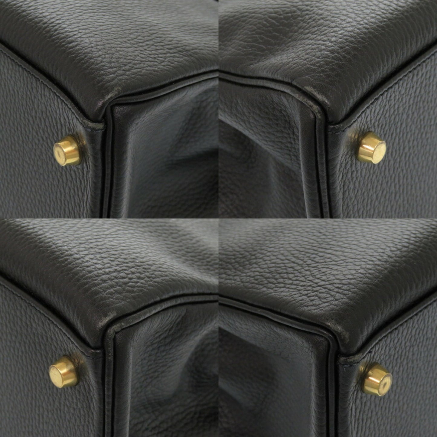 Hermès Kelly 32 Black Leather Hand Bag