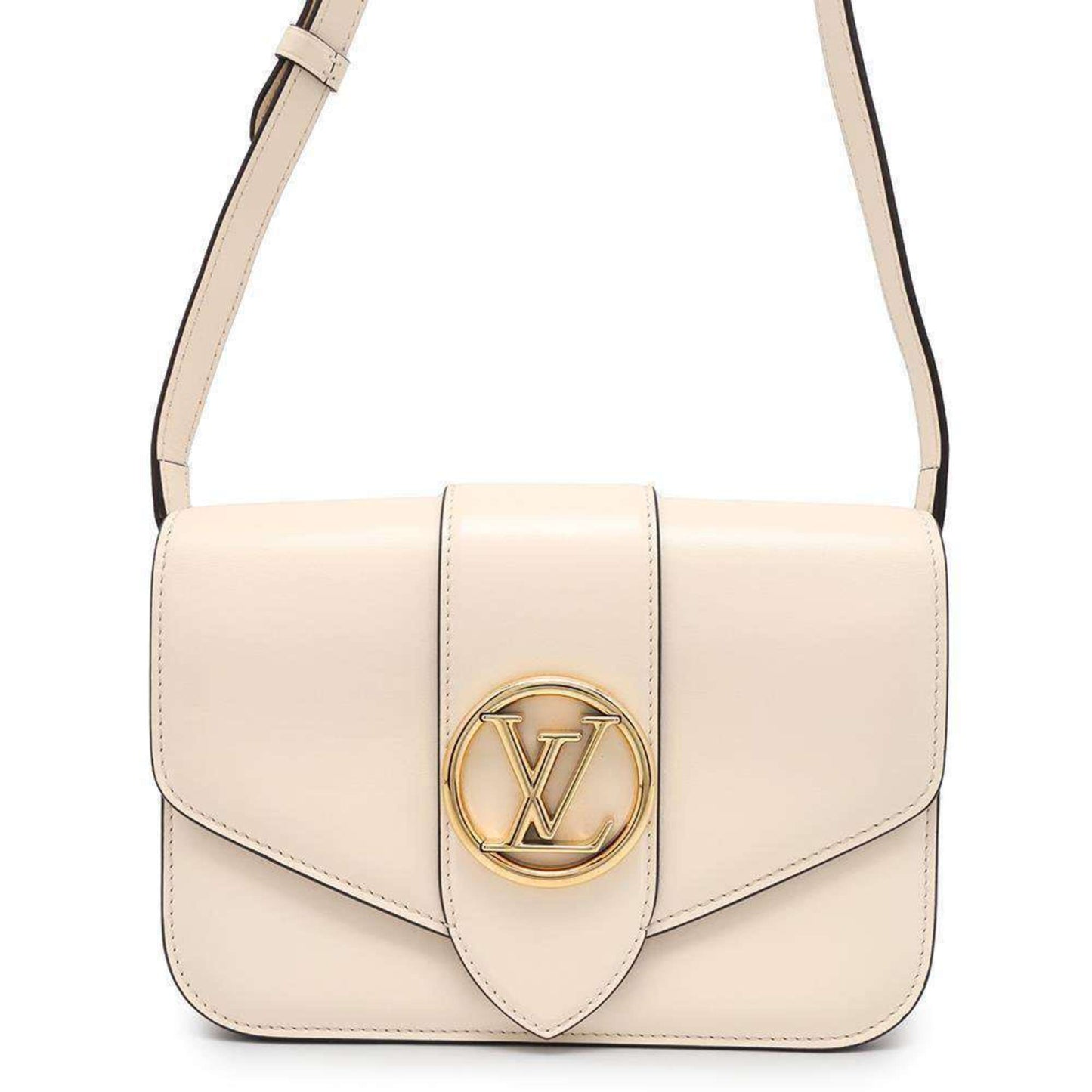 Louis Vuitton Pont Neuf Beige Leather Shoulder Bag