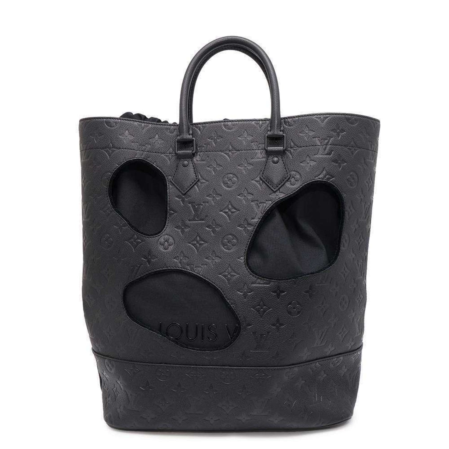 Louis Vuitton Holes Black Leather Tote Bag