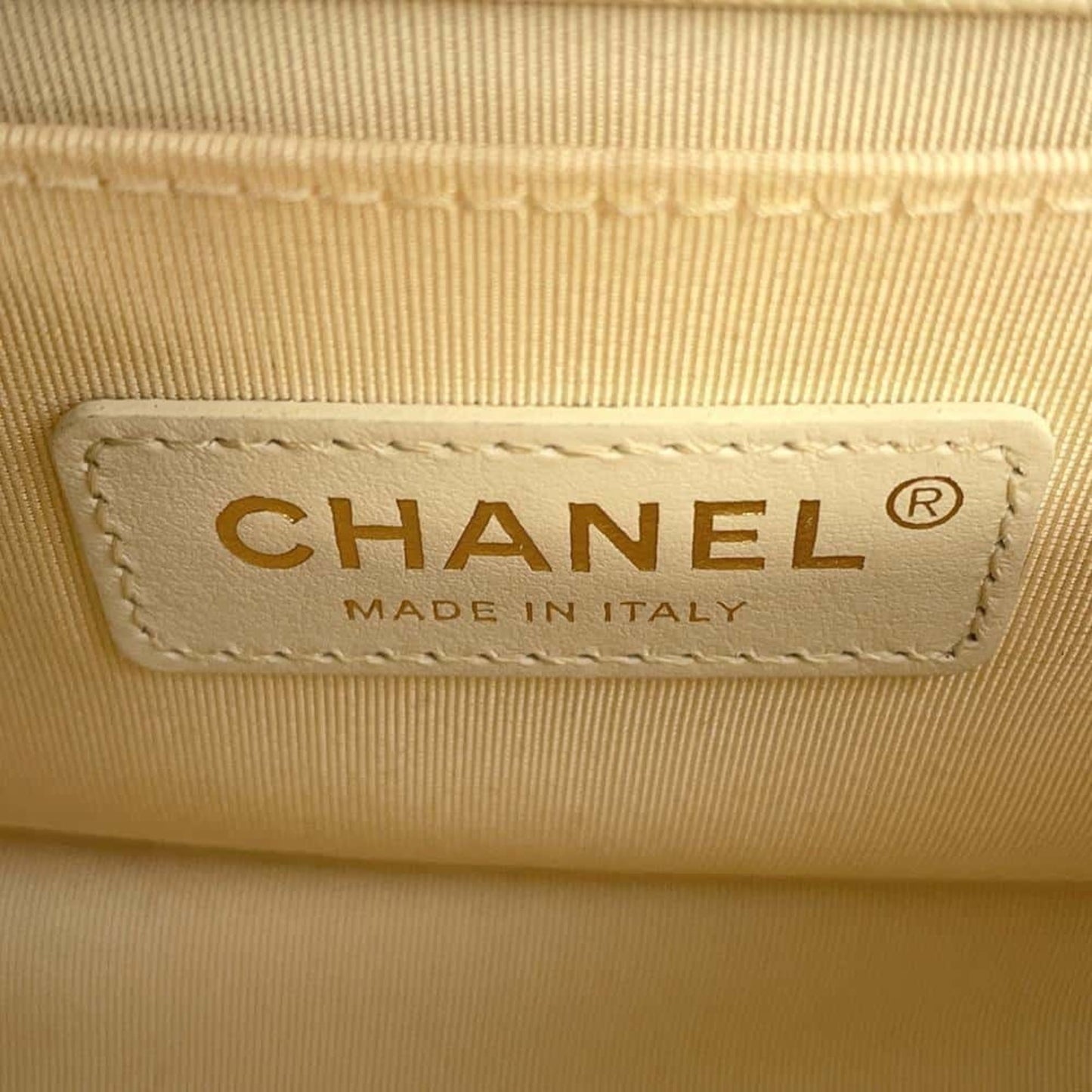 Chanel Boy Beige Leather Shoulder Bag