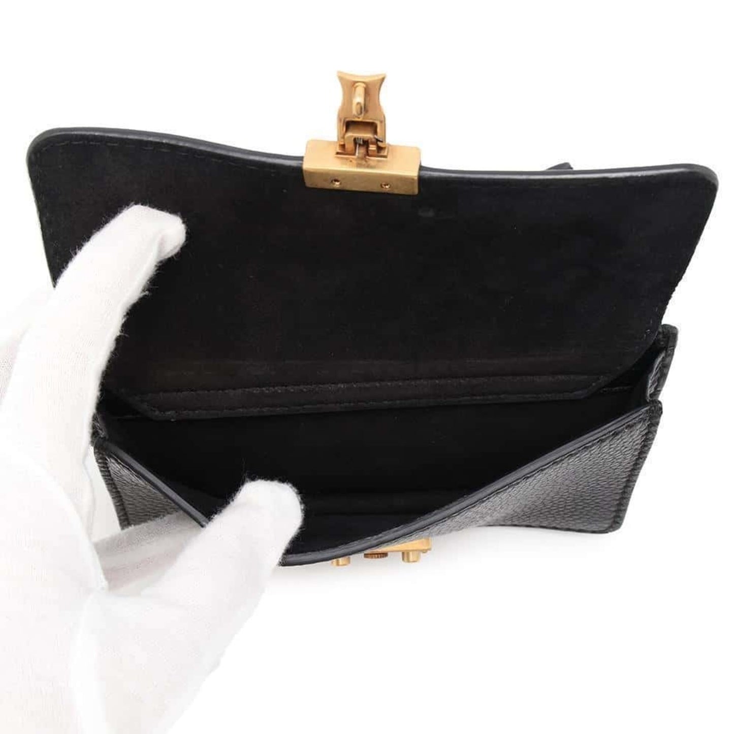 Dior Addict Black Leather Clutch Bag