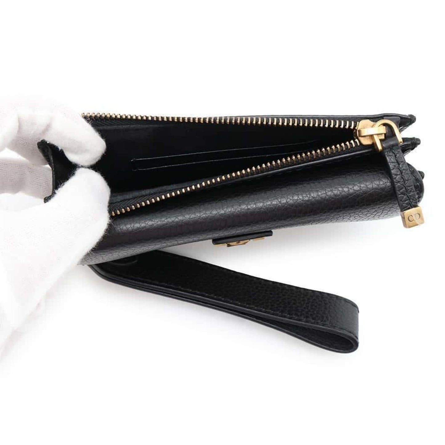 Dior Addict Black Leather Clutch Bag